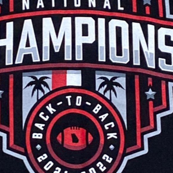 Dos Equis Georgia Bulldogs Back-To-Back National Champions Tee Shirt - Picture 9 of 13